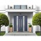 Vdomdoors Steel Double Doors Deux 1717 Gray Graphite Stainless Inserts Single Modern Painted DEUX1717DEXD-GRE-RH-W72 x H80 - alternate 3