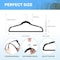 Simple Deluxe Velvet Hangers, Space Saving Heavy Duty Clothes Hangers, Non-Slip Closet Hanger, Black, 70PK HKHANGVELVET70BLK - alternate 4