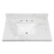 Kingston Brass 31" x 22" Quartz Vanity Top with Rectangular Sink, 8" Faucet Drillings, Quartz White KVPB3122W38CR - alternate 1