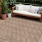 Homeroots 10' X 14' Copper And Beige Geometric Washable Indoor Outdoor Area Rug 595030 - alternate 1