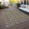 Homeroots 5' X 8' Brown And Ivory Floral Washable Indoor Outdoor Area Rug 581889 - alternate 3