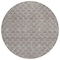 Homeroots 8' Taupe And Beige Round Geometric Washable Indoor Outdoor Area Rug 596215 - alternate 4