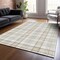 Homeroots 10' X 14' Linen And Brown Plaid Washable Indoor Outdoor Area Rug 601331 - alternate 5
