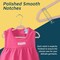 Lifemaster Pink Velvet Kids Hangers 100 Pack, 10.83" Non-Slip, Slim ABS, Swivel Hook & Notches LMVVBH100PK - alternate 5