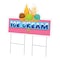 Signmission Ice Cream Die Cut Yard Sign & Stake outdoor plastic coroplast window, C-DC-2436-Ice Cream19 C-DC-2436-Ice Cream19 - alternate 1