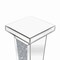 Homeroots 35" Silver Mirrored Glass And Faux Crystals Pedestal Accent Table 642844 - alternate 3