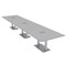 Skutchi Designs Rectangle Conference Table With Power Unit, 48 in W, 192 in L, Grey HAR-REC-48X192-DOU-U779-ESIL - alternate 1