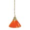 Holland Bar Stool Co Orange Pendant Light, Brass Fixture BL1BROrg - alternate 1