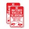 Signmission No Unattended Vehicles in the Driveway Unauthorized Veh, 12'' X 18'', Heavy Gauge Aluminum, 2PK A-1218-2PACK-23553 - alternate 1