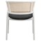 Leisuremod Ervilla Dining Chair with White Powder Coated Steel Legs and Wicker Back, Black, 4PK ECW-20BL4 - alternate 4