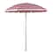 Picnic Time Family Of Brands 5.5 Ft. Portable Beach Umbrella, Red Cabana Stripe 822-00-336-000-0 - alternate 1