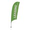 Showdown Displays 10.5 Ft  Value Razor Sail Sign Kit (Single-Sided With Value Spike Base) - Leasing Green 908110-008 - alternate 1