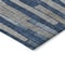 Homeroots 8' Navy Blue And Denim Blue Round Striped Washable Indoor Outdoor Area Rug 608954 - alternate 4