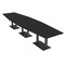Skutchi Designs Hexagon Conference Table With Power Unit, 48 in W, 192 in L, Black HAR-HEX.IR-48X192-DOU.BK-U999ST19-NA - alternate 1