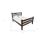 Homeroots Coffee Solid Wood Full Bed Frame 546951 - alternate 3