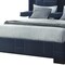 Homeroots Navy Blue Tufted Upholstered Lighted King Bed Frame 564740 - alternate 3