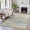 Homeroots 3' X 5' Wheat Sky Blue And Beige Abstract Washable Indoor Outdoor Area Rug 631461 - alternate 3