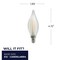 Bulbrite Spunlite 4w Dimm C11 LED Filament Lght Bulb Candelabra (E12) Base - 2700K Warm Wht, 350 Lumens, 4PK 862785 - alternate 2