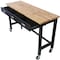 Wrightmaster 60 in. x 20 in. 3-Drawer Black Steel Workbench with 660 lb Capacity and Locking Casters ZR-60407 - alternate 1