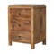 Homeroots 24" Beige Solid Wood Three Drawer Nightstand 651499 - alternate 6