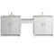 James Martin Vanities Bellshire 96" Dual Vanity Set w/24" Make-Up Counter, Bright White w/3 cm Victorian Silver Silestone 660-VMC96-BW-3VSL - alternate 1