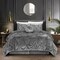Homeroots Gray Queen Polyester 130 Thread Count Washable Down Comforter Set 528903 - alternate 6