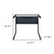Homeroots 33" Clear and Black Glass and Stainless Steel Writing Desk 524927 - alternate 4