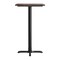 Flash Furniture 30" x 24" Tabletop, Seamless Surface Technology, Dark Brown with 22x22 Black Bar Height X-Base ST-REC2430-WBR-T2222B-GG - alternate 4