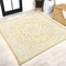 Jonathan Y Sinjuri Medallion Textured Weave Yellow/Cream 5 ft Square Indoor/Outdoor Area Rug SMB101I-5SQ - alternate 1