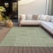 Homeroots 5' X 8' Green And Ivory Geometric Washable Indoor Outdoor Area Rug 596921 - alternate 5