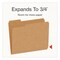 Pendaflex Kraft File Folders, 1/3-Cut Tabs: Assorted, Letter Size, 0.75" Expansion, Kraft, 50PK 1007030 - alternate 3