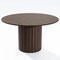 Homeroots 52" Brown Wood Pedestal Base Round Top Dining Table 720648 - alternate 1