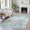 Homeroots 3' X 5' Sky Blue And Ivory Abstract Washable Indoor Outdoor Area Rug 631353 - alternate 3
