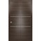 Sartodoors Sliding Closet Bi-fold Doors, Planum 0110 Chocolate Ash and Aluminum Strips, Sturdy Tracks Moldings PLANUM0110BF-CA-84 x 80 (2* 42x80) - alternate 1