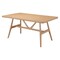 Homeroots 63" Natural Solid Wood Trestle Base Dining Table 602241 - alternate 3