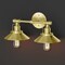 Gatco Modern Farmhouse Metal Double Sconce, Brushed Brass 1723 - alternate 2