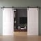 Sartodoors Double Barn Door 56 x 84 inches, BASIC 9233 White, 13FT Rail Track Set, Solid Panel Interior Door BASIC9233DB-B-SKIN-5684 - alternate 2