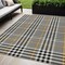 Homeroots 5' X 8' Black Gold And Ivory Plaid Washable Indoor Outdoor Area Rug 601453 - alternate 1