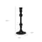 Homeroots 10" Black Glass Tabletop Taper Candlestick 608416 - alternate 3