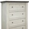 Homeroots 39" Gray and Ivory Solid Wood Four Drawer Chest 524569 - alternate 2