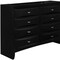 Homeroots 59" Black Solid Wood Eight Drawer Double Dresser 384017 - alternate 3