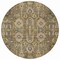 Homeroots 8' Brown Gray And Charcoal Round Oriental Washable Indoor Outdoor Area Rug 582058 - alternate 3