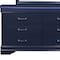 Homeroots 59" Blue Solid Wood Six Drawer Double Dresser 482390 - alternate 3