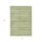 Homeroots 10' X 14' Sage And Ivory Striped Washable Indoor Outdoor Area Rug 631514 - alternate 5