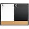 Flipside 24 x 36 3-in-1 Framed Combo Board Kit, Cork, Magnetic Chalk & Dry Erase 17205 - alternate 1