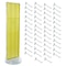 Azar Displays Yellow Two-Sided Pegboard Floor Display On Revolving Studio Base with 50 6in Clear Hooks 700780-YEL-6C50 - alternate 1