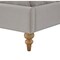 Homeroots Gray Solid Wood Twin Tufted Upholstered Linen Bed with Nailhead Trim 544887 - alternate 3