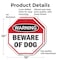 Signmission Warning Beware of Dog, 10 inch X 10 inch, Aluminum Metal Signs, 2PK OC-A-2PACK-10-337 - alternate 2