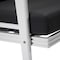 Leisuremod Walbrooke 3-Piece Outdoor Patio Set, White Aluminum Frame & Removable Cushions, Charcoal WW-57-31CH - alternate 4