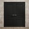 Sartodoors Interior Solid French Double Doors 72 x 84 inches, Ego 5012 Painted Black Oak, Wood Interior Solid EGO5012DD-CHK-7284 - alternate 2